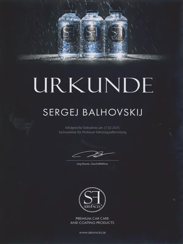 Zertifikat Fahrzeugaufbereitung – MBB Autoreinigung (7)