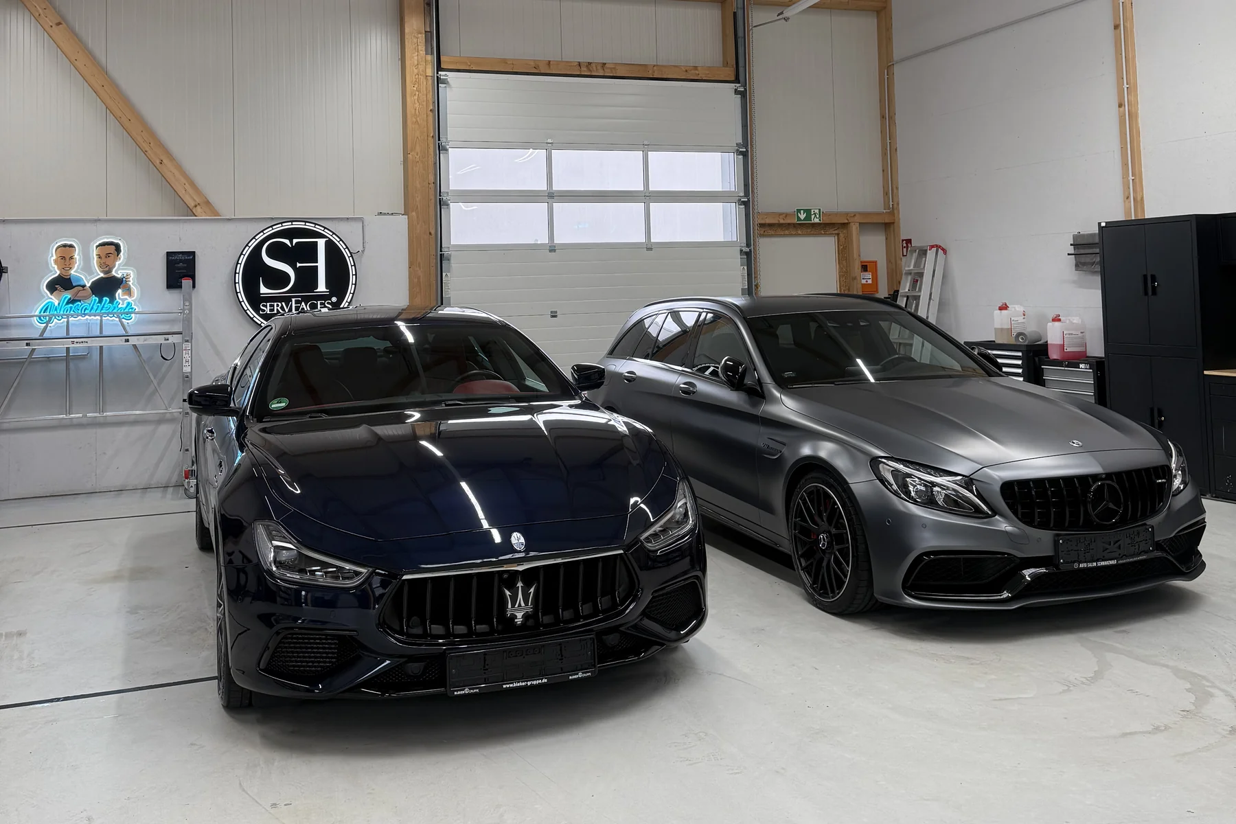 Keramikversiegelung für Maserati Ghibli und einen C 63 AMG