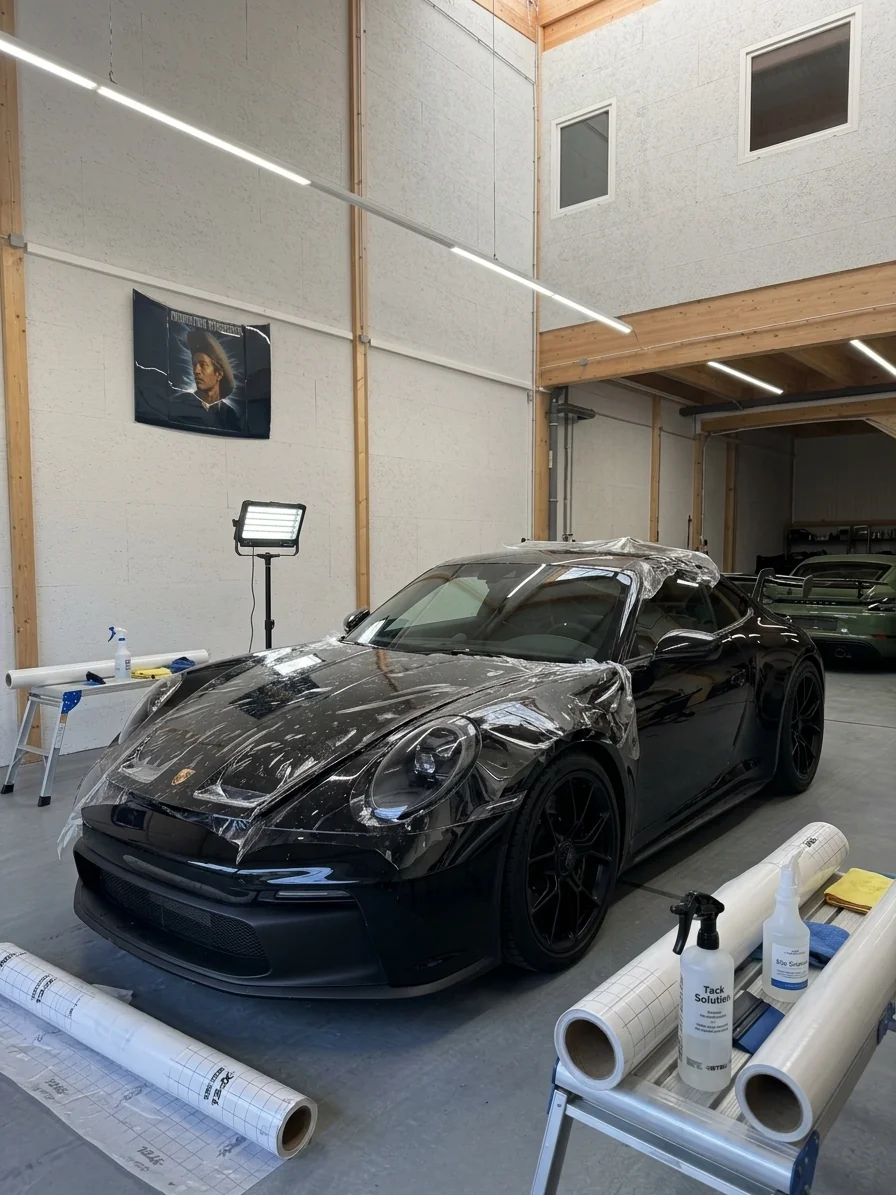 Porsche 911 GT3 Touring bekommt XPEL Lackschutzfolie bei MBB Fahrzeugpflege in Münster